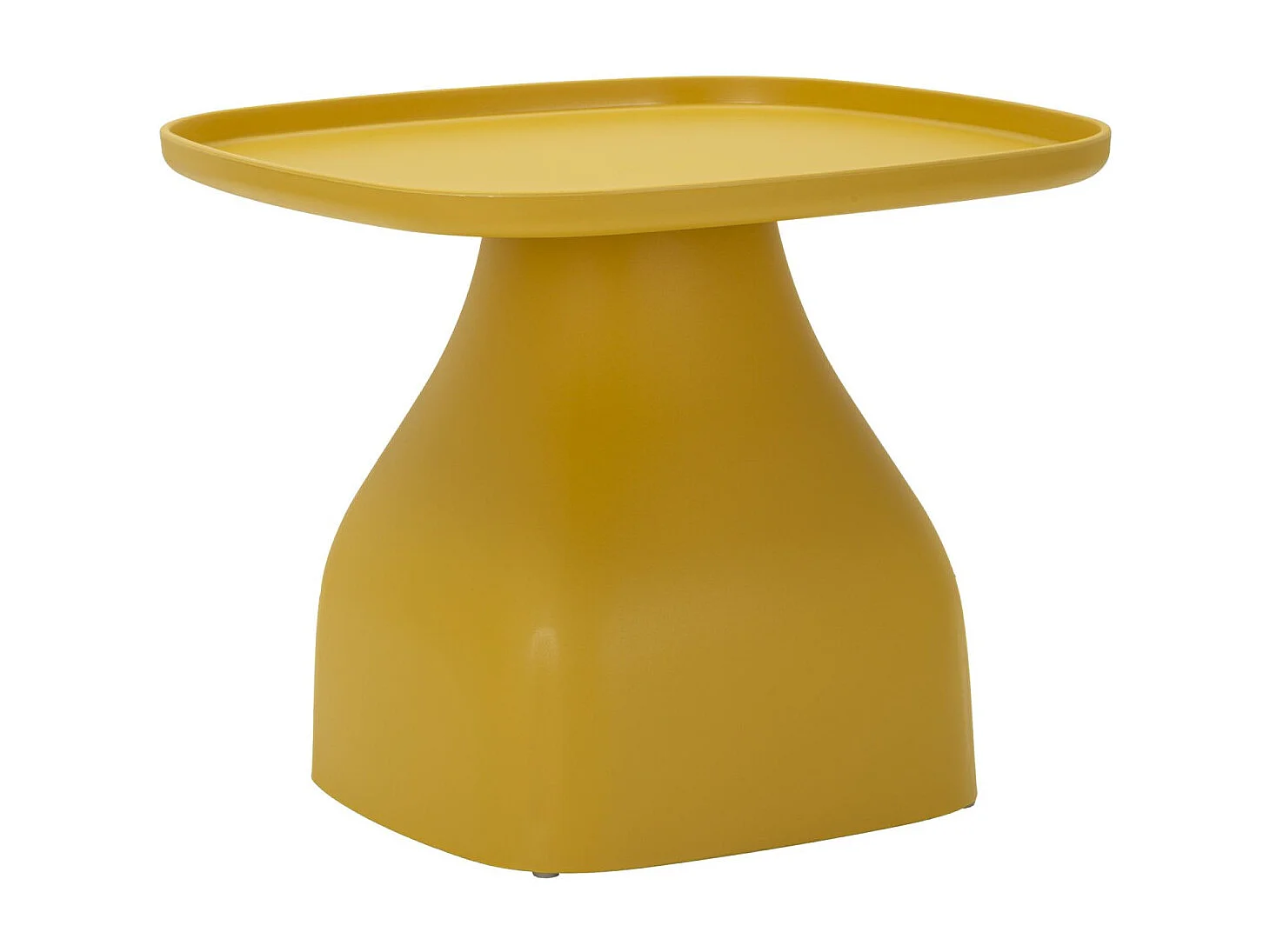 Gele kunststof tafel 48x48x38 cm