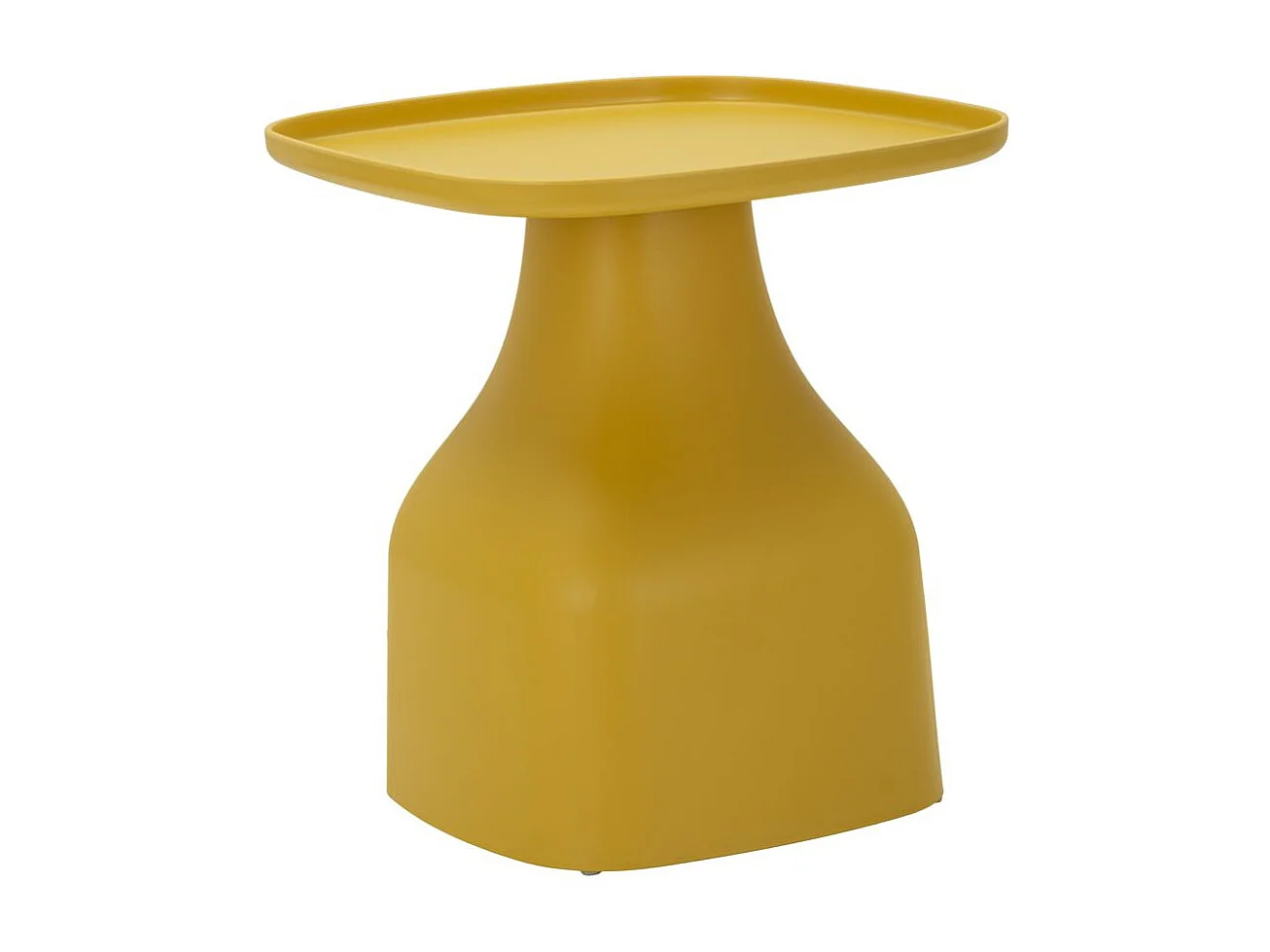 Gele kunststof tafel 48x48x50 cm