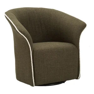 Draaifauteuil in groene stof, 83,5x66x80 cm Draaifauteuil in groene stof, 83,5x66x80 cm