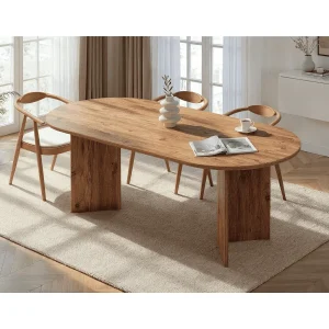 Eettafel met ovale blad L200 cm – CHARLIE Eettafel met ovale blad L200 cm – CHARLIE