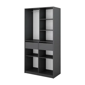 Garderobe antraciet 100x50x200 elmo