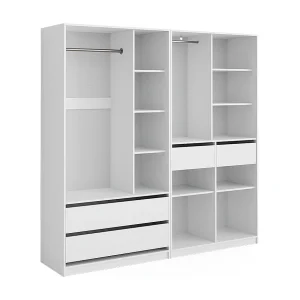 Garderobekast wit 200x50x200 elmo Garderobekast wit 200x50x200 elmo