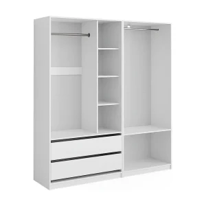 Garderobekast wit 180x50x200 elmo Garderobekast wit 180x50x200 elmo