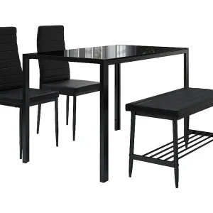 Eettafelset zwart 120x70x75 grand Eettafelset zwart 120x70x75 grand