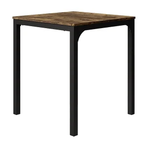 Eettafel zwart/eiken rustiek 70x70x75 fyrk Eettafel zwart/eiken rustiek 70x70x75 fyrk