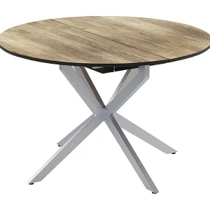 Eettafel eiken rustiek/grijs 120x120x76.5 loyd