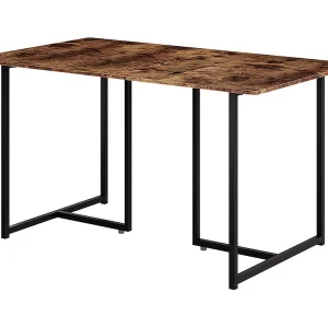 Eettafel eiken rustiek/zwart 140x80x75 merido