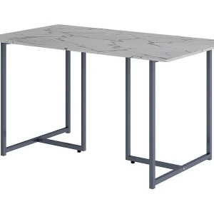 Eettafel grijs/marmer-wit 140x80x75 merido