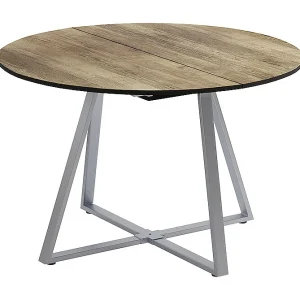 Eettafel eiken rustiek/grijs 120x120x75.8 loyd
