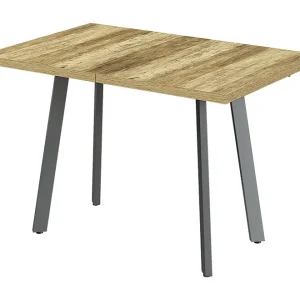 Eettafel eiken rustiek/grijs 160x80x76 tisko