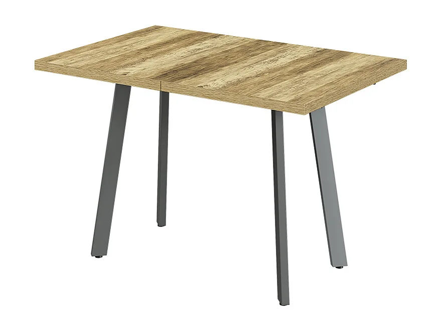 Eettafel eiken rustiek/grijs 160x80x76 tisko