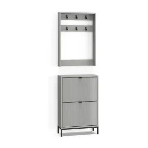 Garderobe grijs 60x24x92 eliza