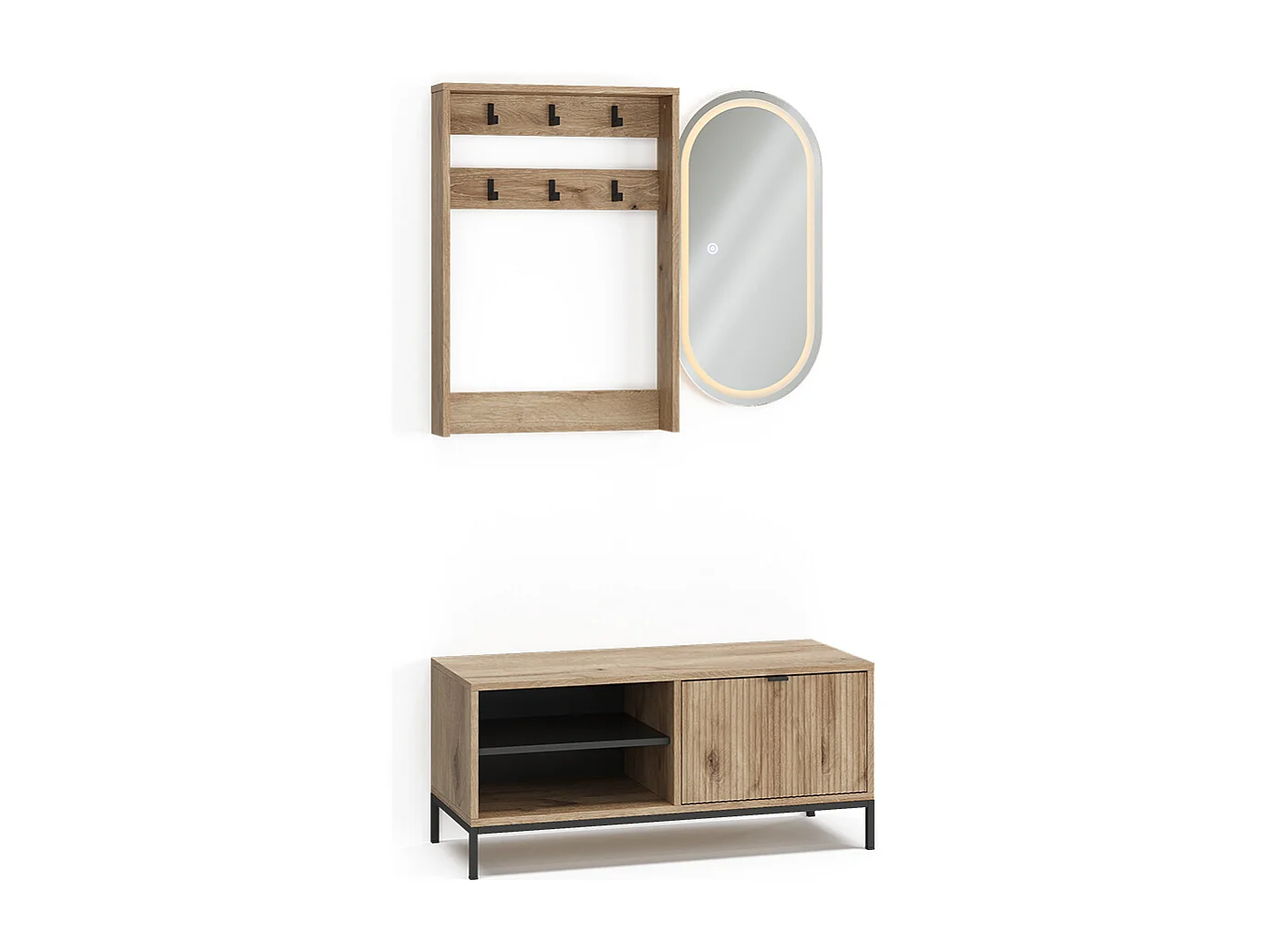 Garderobe viking eik 100x40x45 eliza