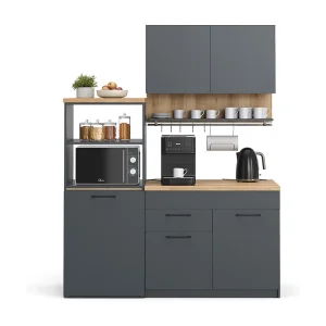 Enkele keuken antraciet 160x60x81.6 egbert