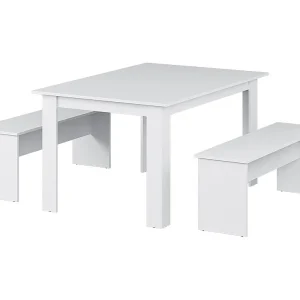 Eettafel set wit 137.6×92.8×73 sentio Eettafel set wit 137.6×92.8×73 sentio