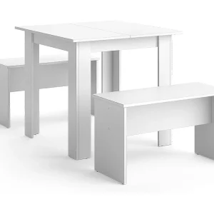 Eettafel set wit 80x80x73 sentio Eettafel set wit 80x80x73 sentio