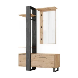 Garderobe bruin 120x40x192 porto