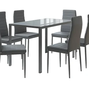 Eettafel set grijs 120x75x70 grand Eettafel set grijs 120x75x70 grand