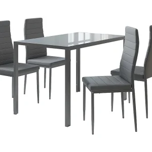 Eettafel set grijs 120x75x70 grand Eettafel set grijs 120x75x70 grand