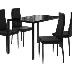 Eettafel set zwart 120x75x70 grand Eettafel set zwart 120x75x70 grand