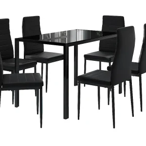 Eettafel set zwart 120x75x70 grand Eettafel set zwart 120x75x70 grand