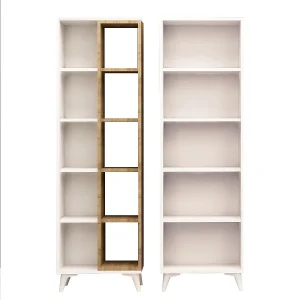 Etagère 15 planken eiken en wit decor H162 cm – Potenza