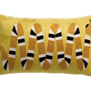 Geborduurd kussen Yoka Mango 30 x 50 cm Geborduurd kussen Yoka Mango 30 x 50 cm