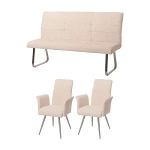 Eetkamer set MCW-G55 (3-delig),  crème