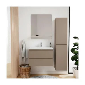 Enkele spoelbakset 60 cm + kraan + spiegel + SORRENTO kolom Enkele spoelbakset 60 cm + kraan + spiegel + SORRENTO kolom