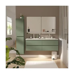 Dubbele unit + spiegel + kraan + SORRENTO kolom