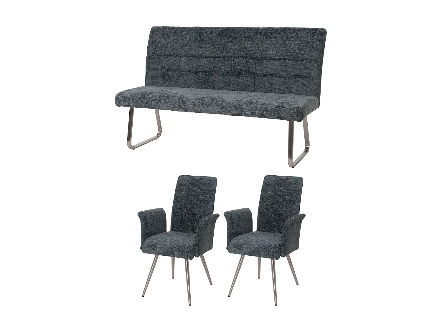 Eetkamer set MCW-G55 (3-delig), blauwgroen