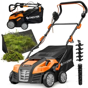 Elektrische 2-in-1 verticuteermachine-mosverwijderaar voor gazon – 1800W – 40cm – CHESTER