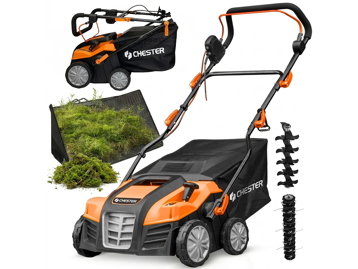 Elektrische 2-in-1 verticuteermachine-mosverwijderaar voor gazon - 1800W - 40cm - CHESTER
