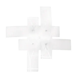 Frida – Applique 4 lumières E27 en verre blanc satiné – Cadre chromé, max 4x52W, ampoules exclues, largeur 91cm Frida – Applique 4 lumières E27 en verre blanc satiné – Cadre chromé, max 4x52W, ampoules exclues, largeur 91cm