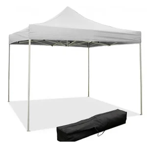Gazébo pliant pliant 2X2 Blanc recouvert de PVC imperméable Gazébo pliant pliant 2X2 Blanc recouvert de PVC imperméable