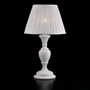 Fiorenza Lampe Shabby en bois blanc 1 lumière avec abat-jour dm.35 H.62 d.35 BL172-LM-BCO Fiorenza Lampe Shabby en bois blanc 1 lumière avec abat-jour dm.35 H.62 d.35 BL172-LM-BCO