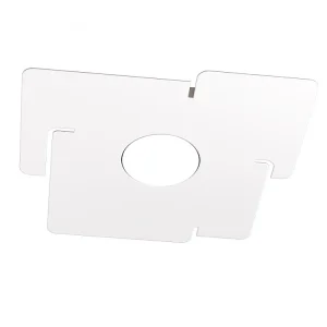 Plafonnier LED ECHO Top Light en métal blanc carré avec raccord ampoule Gx53 Plafonnier LED ECHO Top Light en métal blanc carré avec raccord ampoule Gx53