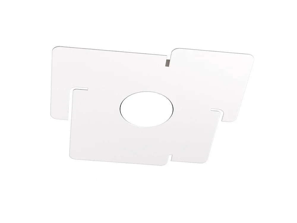 Plafonnier LED ECHO Top Light en métal blanc carré avec raccord ampoule Gx53