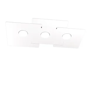 Plafonnier LED ECHO Top Light en métal blanc rectangulaire avec 3 douilles d'ampoule Gx53 Plafonnier LED ECHO Top Light en métal blanc rectangulaire avec 3 douilles d'ampoule Gx53