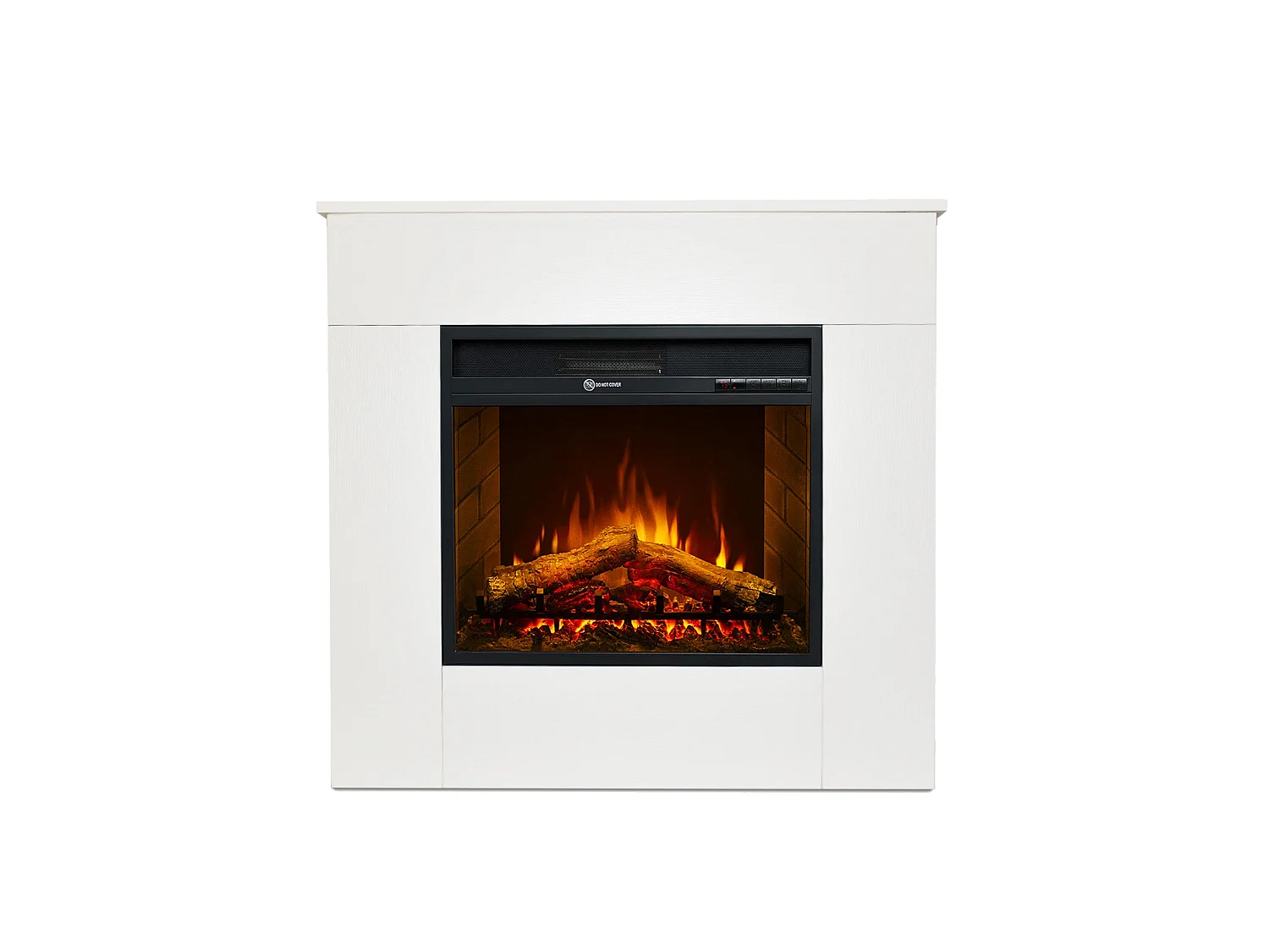 Elektrische haard, staande haard, wit hout, Made in Italy, MICHELANGELO, 96x36x90h