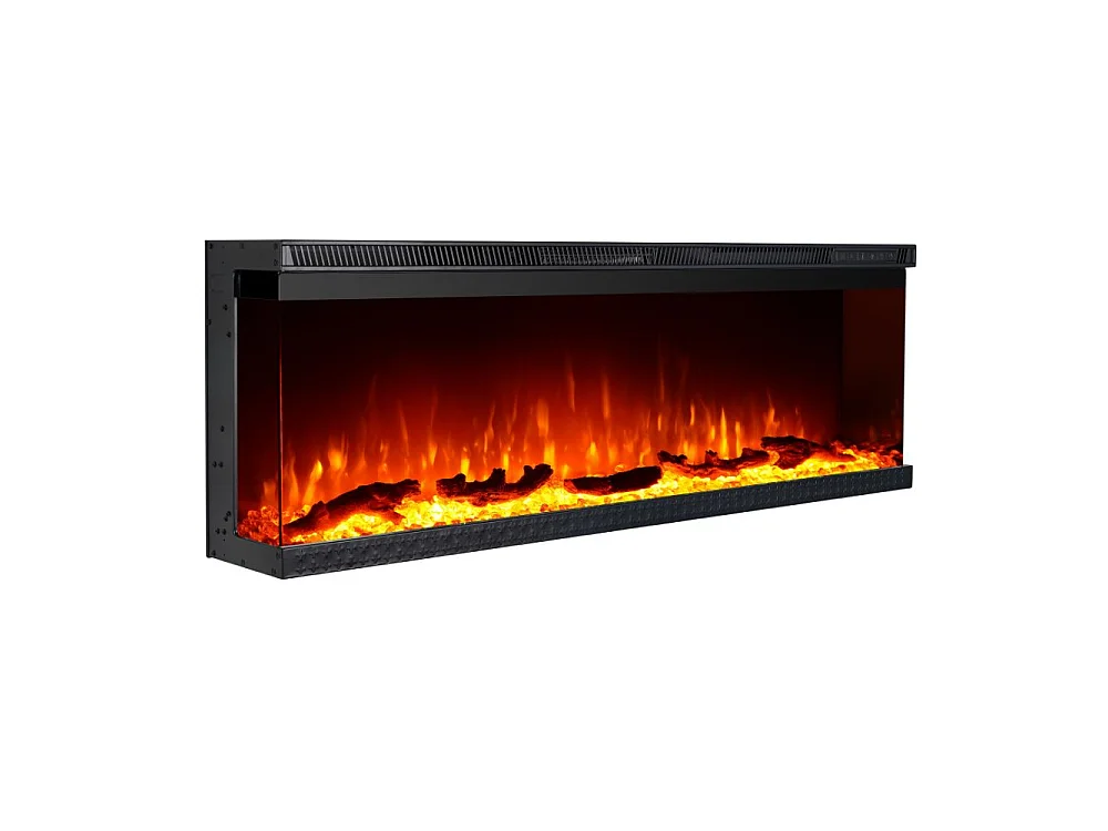 Elektrische wandhaard, 3-zijdige inbouwhaard, BOSTON130 L127 x D20 x H44