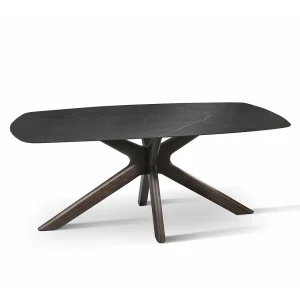 Gemini Table fixe (180 x 90 x 76 cm) en Céramique Noire Gemini Table fixe (180 x 90 x 76 cm) en Céramique Noire