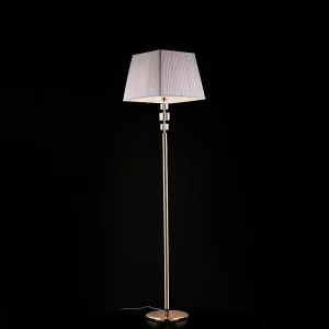 Franz Lampadaire doré et cristal 1 lumière avec abat-jour dm.45.180 d.40 BL275-PH-OR Franz Lampadaire doré et cristal 1 lumière avec abat-jour dm.45.180 d.40 BL275-PH-OR