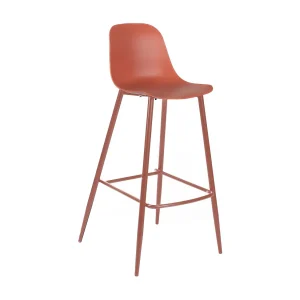 Frida Tabouret en polypropylène rouille Lot de 2 pcs Frida Tabouret en polypropylène rouille Lot de 2 pcs