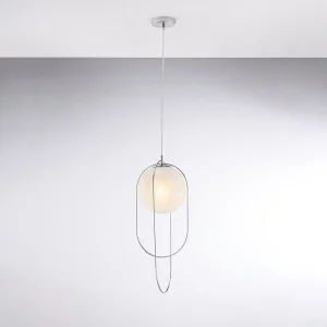 Erik Suspension 1 lumière en fer chromé avec sphère dm.20 156 d.23 BL277-S1-CR Erik Suspension 1 lumière en fer chromé avec sphère dm.20 156 d.23 BL277-S1-CR