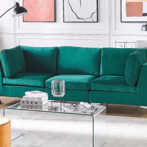 Modulaire bank EVJA Fluweel Groen 3-zitter Modulaire bank EVJA Fluweel Groen 3-zitter