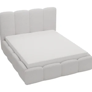 Emporius gestoffeerd bed 180×200 cm Merkad Bouclé – bed met lattenbodem en bedlade, Bouclé – Lichtgrijs (Anthology 15) Emporius gestoffeerd bed 180×200 cm Merkad Bouclé – bed met lattenbodem en bedlade, Bouclé – Lichtgrijs (Anthology 15)