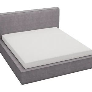 Emporius Gestoffeerd bed 160×200 Amare – tweepersoonsbed met opbergruimte – fluwelen Grijs (Komodo 21)