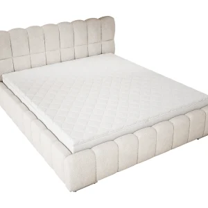 Emporius Avilla gestoffeerd bed bouclé 180 x 200 – tweepersoonsbed met opbergruimte, bed met bedlade – Crème (Anthology 1)