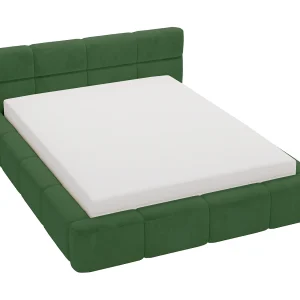 Emporius bed met opbergruimte 140×200 Oslo – tweepersoonsbed met bedlade, gestoffeerd bed Groen (Magic Velvet 2225)